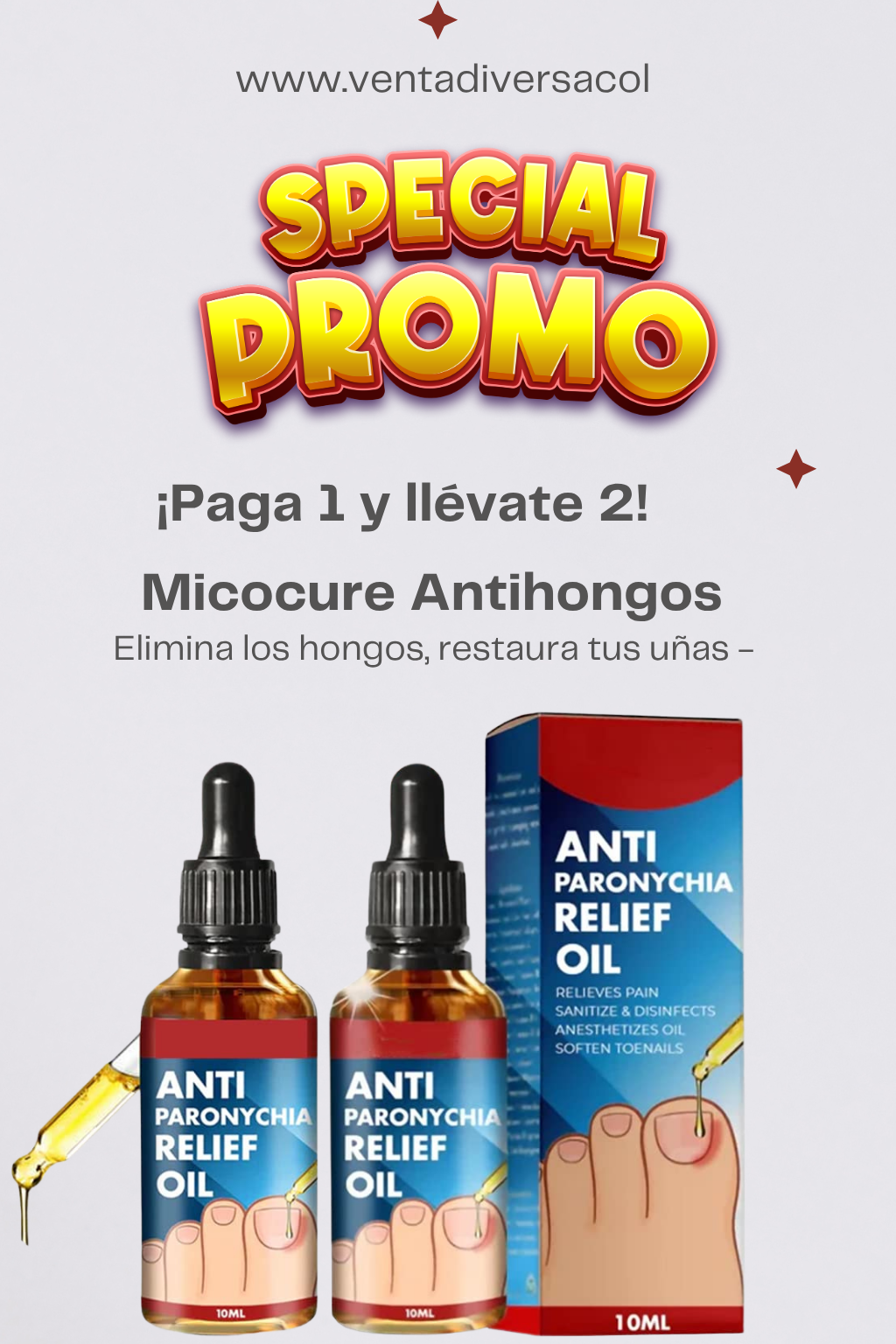 Micocure: Elimina los hongos, restaura tus uñas - ¡Paga 1 y llévate 2!